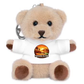 Paradise Island Bahamas Vacation Destination Sunset - Teddy Keyring - white - Front