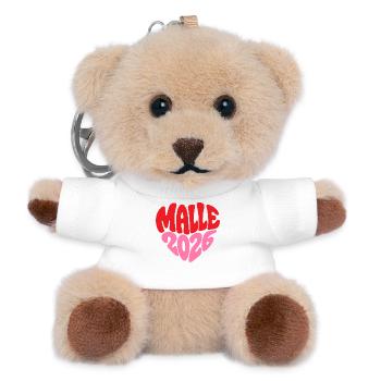 Mallorca Malle 2026 Liebe - Teddy Schlüsselanhänger - Weiß - Vorne