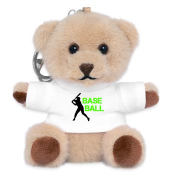 Baseball Neon Grunge Font - Teddy Keyring - white - Front