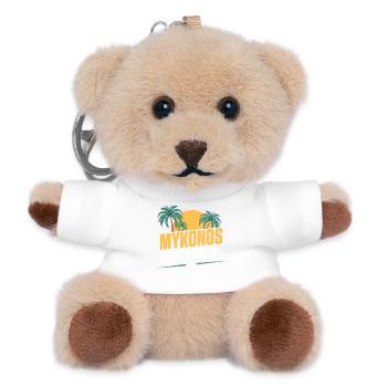Mykonos Party Crew - Teddy Keyring - white - Front