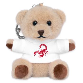 Scorpio – Power & Mystery - Teddy Keyring - white - Front
