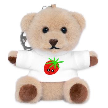 Strawberry Kids Strawberries - Teddy Keyring - white - Front