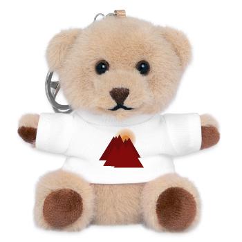 Rote Berge bei Sonnenaufgang - Teddy Schlüsselanhänger - Weiß - Vorne