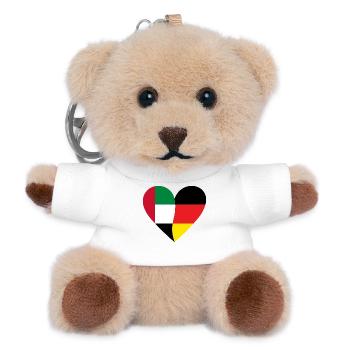 Cœur des Émirats arabes unis (UAE Allemagne) - Porte-clés ourson - blanc - Devant