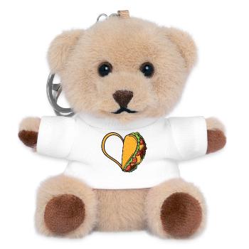 Taco Heart Love - Teddy Schlüsselanhänger - Weiß - Vorne