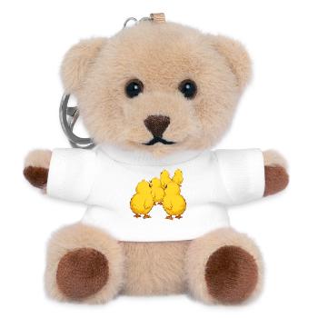 chick - Teddy Keyring - white - Front