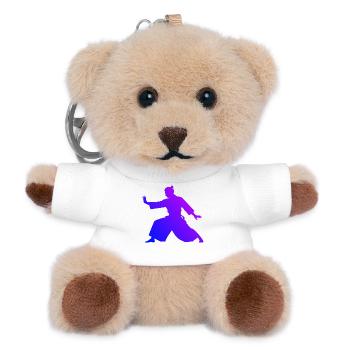 Selbstverteidigung Geschenkidee für Aikido-Prüfung - Teddy Schlüsselanhänger - Weiß - Vorne