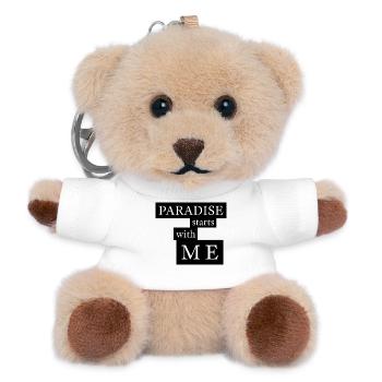 Paradise starts with me - Teddy Schlüsselanhänger - Weiß - Vorne