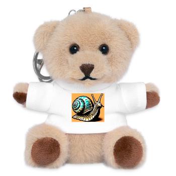 Schnecke - Teddy Schlüsselanhänger - Weiß - Vorne