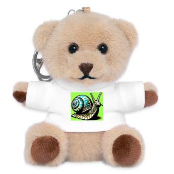 Schnecke - Teddy Schlüsselanhänger - Weiß - Vorne