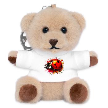 Marienkäfer - Teddy Schlüsselanhänger - Weiß - Vorne