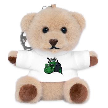 1531_crazy_horns - Teddy Keyring - white - Front