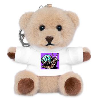 Schnecke - Teddy Schlüsselanhänger - Weiß - Vorne