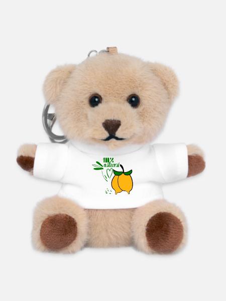 Zitronen - Teddy Schlüsselanhänger - Weiß