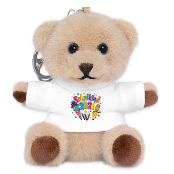 Schulkind 2026 - Teddy Schlüsselanhänger - Weiß - Vorne