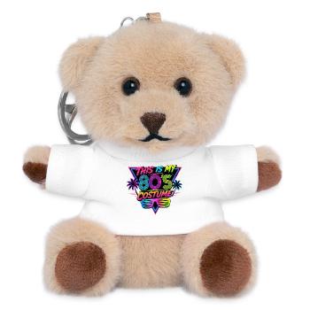 Mein 80er Kostüm Design - Teddy Schlüsselanhänger - Weiß - Vorne