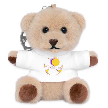 Sonnenkreis Neonwellen - Teddy Schlüsselanhänger - Weiß - Vorne