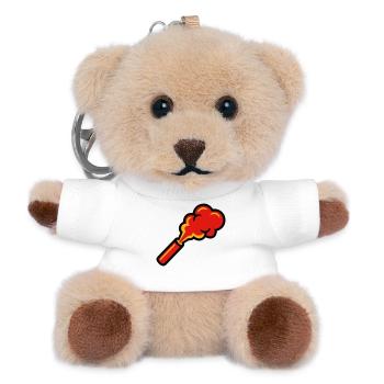 Bengal Fire Pyro Smoke Icon - Teddy Keyring - white - Front