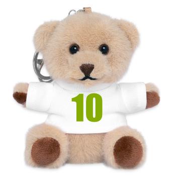 10 - Teddy Schlüsselanhänger - Weiß - Vorne