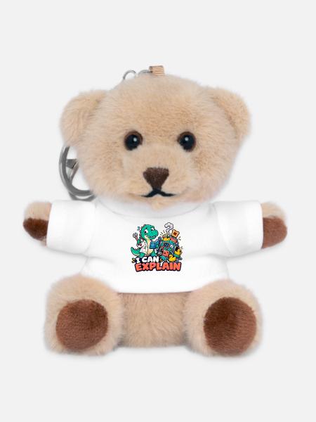 Ich kann es erklären - Teddy Schlüsselanhänger - Weiß