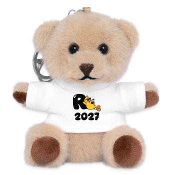 R-Ente 2027 Lustiges Design Rentner Ruhestand - Teddy Schlüsselanhänger - Weiß - Vorne