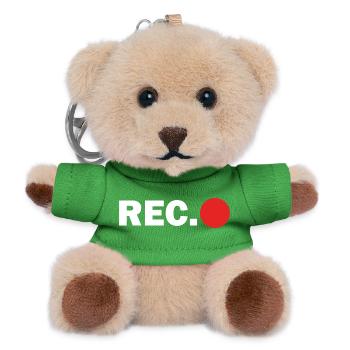 Kameramann Cap - Teddy Schlüsselanhänger - Grün - Vorne