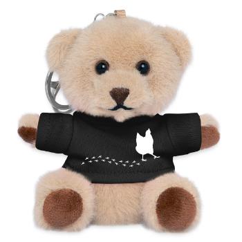 Witziges Huhn - Teddy Schlüsselanhänger - Schwarz - Vorne