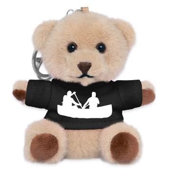 Paddling Rowing Canoe - Design - Teddy Keyring - black - Front