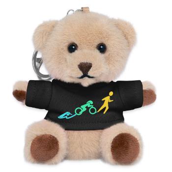 Bewegungsbogen Sprint-Rad-Lauf - Teddy Schlüsselanhänger - Schwarz - Vorne