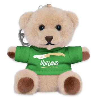 Vlieland | Vintage Landkarte Retro - Teddy Schlüsselanhänger - Grün - Vorne