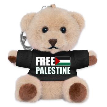 Free Palestine - Porte-clés ourson - noir - Devant