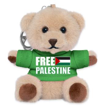 Free Palestine - Teddy Schlüsselanhänger - Grün - Vorne