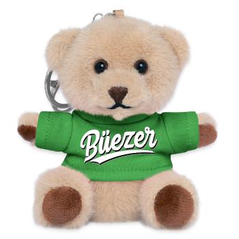 Büezer - Schweizerdeutsch - Mundart - Teddy Schlüsselanhänger - Grün - Vorne