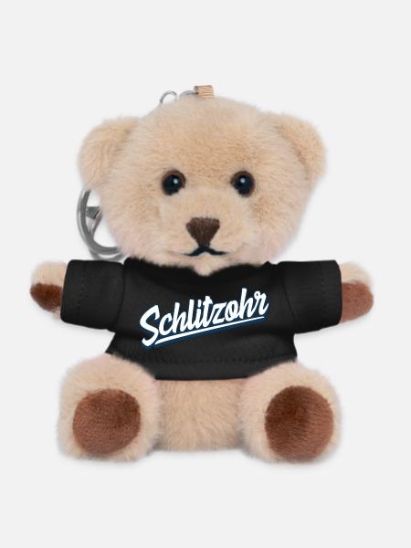 Schlitzohr - Schweizerdeutsch - Mundart - Dialekt - Teddy Schlüsselanhänger - Schwarz