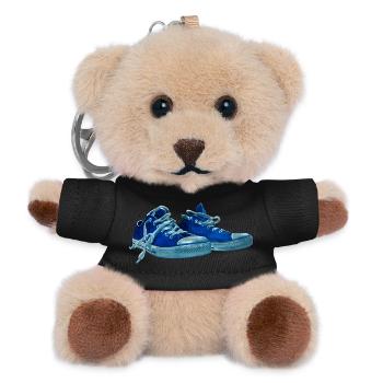 Blue sneaker print - Teddy Keyring - black - Front