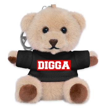 Digga - Teddy Schlüsselanhänger - Schwarz - Vorne