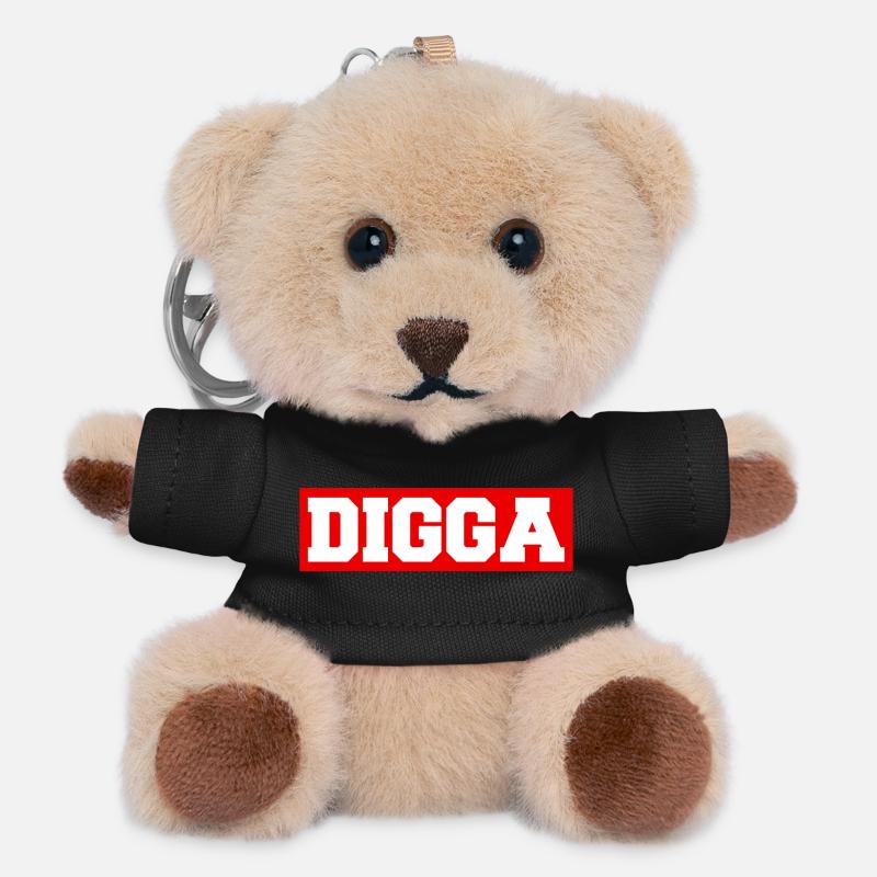 Digga - Teddy Schlüsselanhänger - Schwarz