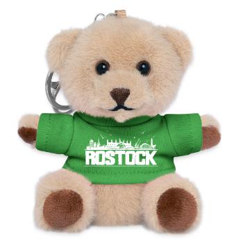 Rostock - Skyline - Teddy Keyring - green - Front