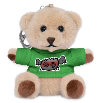 Ohnmächtige Fledermaus - Teddy Schlüsselanhänger - Grün - Vorne