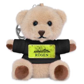 Enseigne vintage Rügen - Porte-clés ourson - noir - Devant