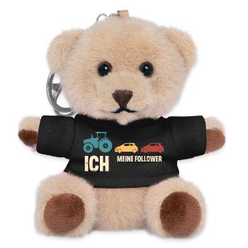 Landwirt Traktor Bauer Ich Meine Follower - Teddy Schlüsselanhänger - Schwarz - Vorne