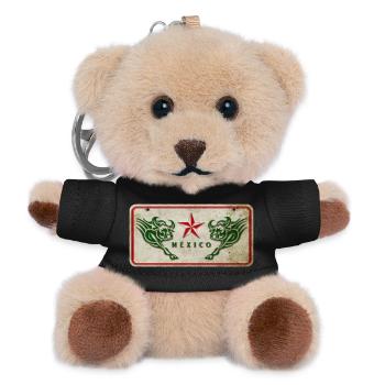 Mexico Bull Shield - Teddy Keyring - black - Front