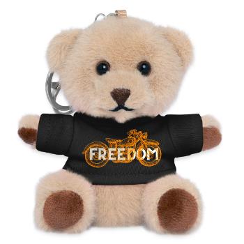 Freedom Motorcycle Orange Graphic - Teddy Keyring - black - Front