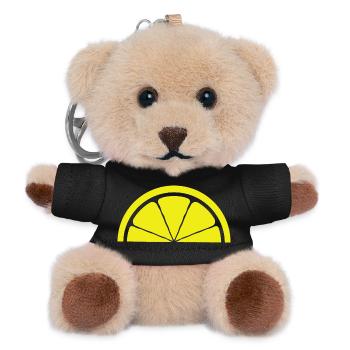 Zitrone Design - Teddy Schlüsselanhänger - Schwarz - Vorne