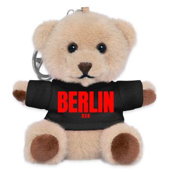 Berlin 030 - Teddy Schlüsselanhänger - Schwarz - Vorne