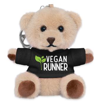 Veganer Läufer - Teddy Schlüsselanhänger - Schwarz - Vorne