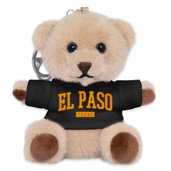 El Paso, Texas, Vintage Western - Porte-clés ourson - noir - Devant