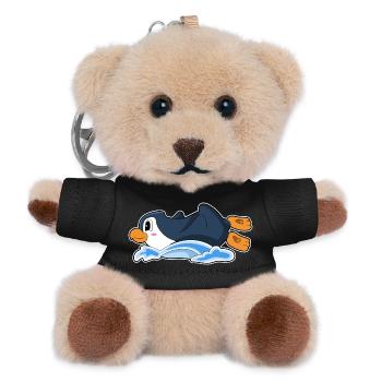 Lustiger Pinguin  - Teddy Schlüsselanhänger - Schwarz - Vorne