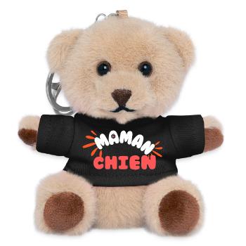 Maman Chien Pattes Joyeuses - Porte-clés ourson - noir - Devant