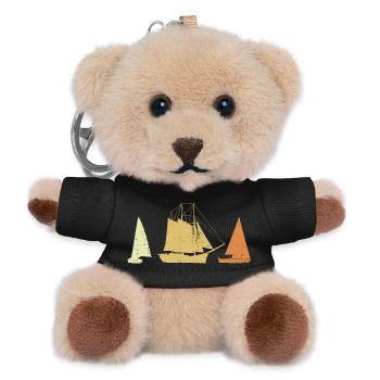 Vintage Sailing Ships - Teddy Keyring - black - Front